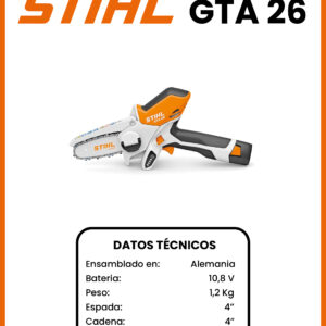 PODADORA DE MANO A BATERIA GTA 26