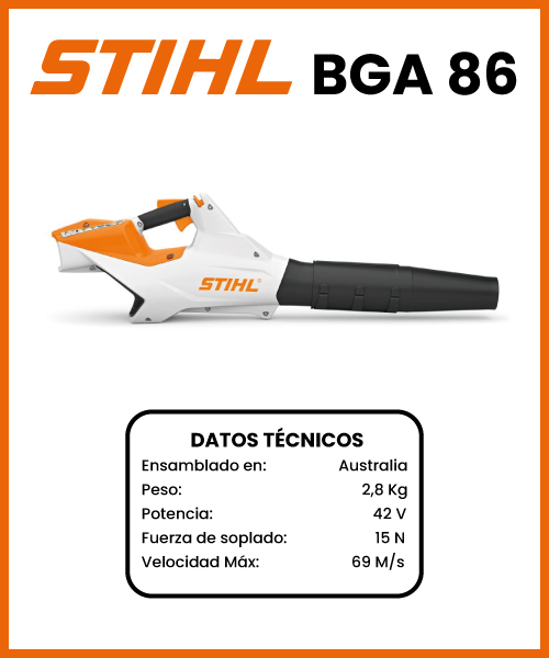 SOPLADORA A BATERIA BGA 86